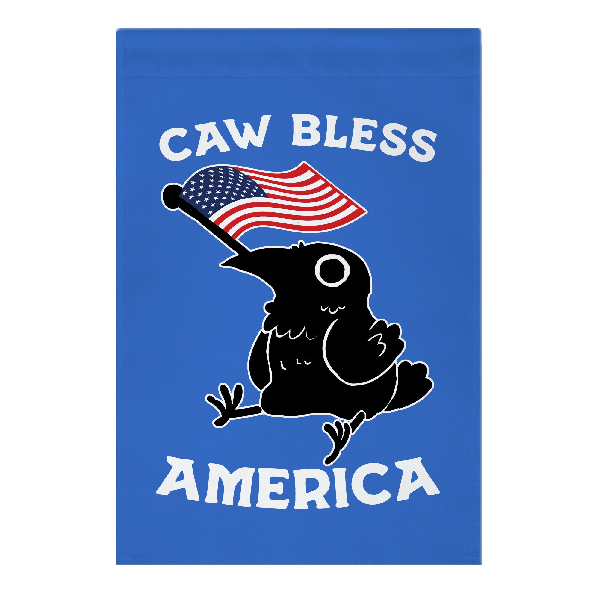 Caw Bless America Garden Flag